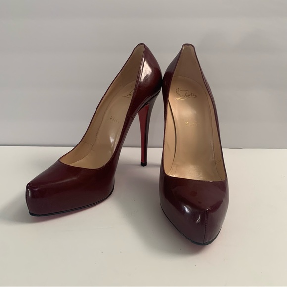 Christian Louboutin Rolando 120 Platform Pump Patent Leather Red Heels 39.5 9 7 - Picture 6 of 12